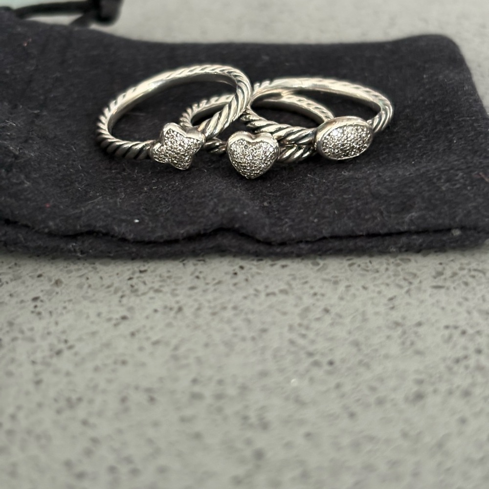 David Yurman Stack Rings - Picture 2 of 3